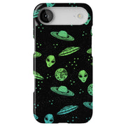 Space Alien Tough Cases For Apple iPhone (17, 16, 15, 14, 13, 12, 11, X, SE, 8, 7/ Air, Plus, Pro, Max, Mini, XR, XS), Print in USA