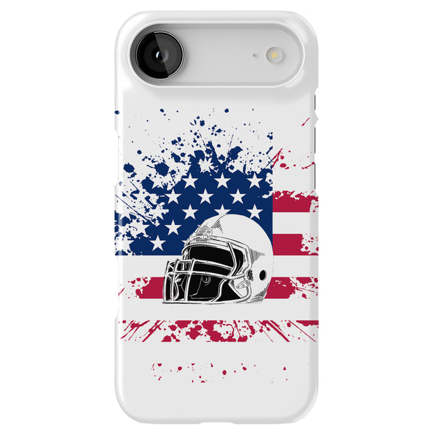 USA Flag Helmet Tough Cases For Apple iPhone (17, 16, 15, 14, 13, 12, 11, X, SE, 8, 7/ Air, Plus, Pro, Max, Mini, XR, XS), Print in USA
