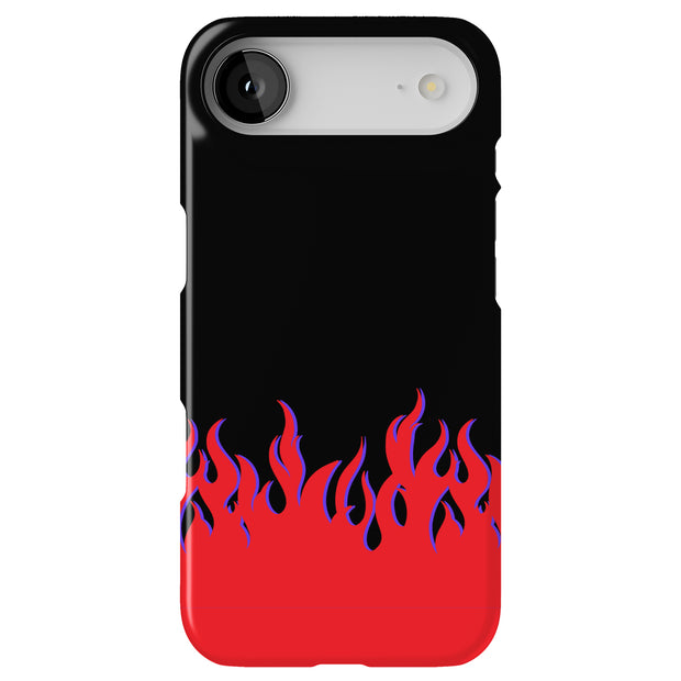 Red Flames Tough Cases For Apple iPhone (17, 16, 15, 14, 13, 12, 11, X, SE, 8, 7/ Air, Plus, Pro, Max, Mini, XR, XS), Print in USA