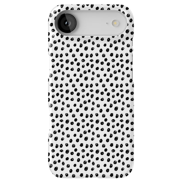 Polka Dots Blk Tough Cases For Apple iPhone (17, 16, 15, 14, 13, 12, 11, X, SE, 8, 7/ Air, Plus, Pro, Max, Mini, XR, XS), Print in USA