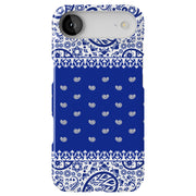 Paisley Blue Tough Cases For Apple iPhone (17, 16, 15, 14, 13, 12, 11, X, SE, 8, 7/ Air, Plus, Pro, Max, Mini, XR, XS), Print in USA
