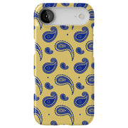 Paisley Yellow Tough Cases For Apple iPhone (17, 16, 15, 14, 13, 12, 11, X, SE, 8, 7/ Air, Plus, Pro, Max, Mini, XR, XS), Print in USA