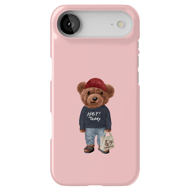 Hey Teddy Bear Tough Cases For Apple iPhone (17, 16, 15, 14, 13, 12, 11, X, SE, 8, 7/ Air, Plus, Pro, Max, Mini, XR, XS), Print in USA