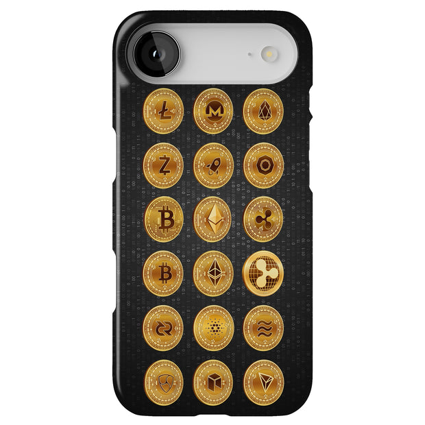 Bitcoin Crypto4 Tough Cases For Apple iPhone (17, 16, 15, 14, 13, 12, 11, X, SE, 8, 7/ Air, Plus, Pro, Max, Mini, XR, XS), Print in USA