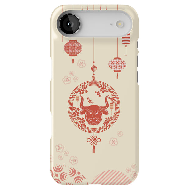 Year the Ox 1 Tough Cases For Apple iPhone (17, 16, 15, 14, 13, 12, 11, X, SE, 8, 7/ Air, Plus, Pro, Max, Mini, XR, XS), Print in USA
