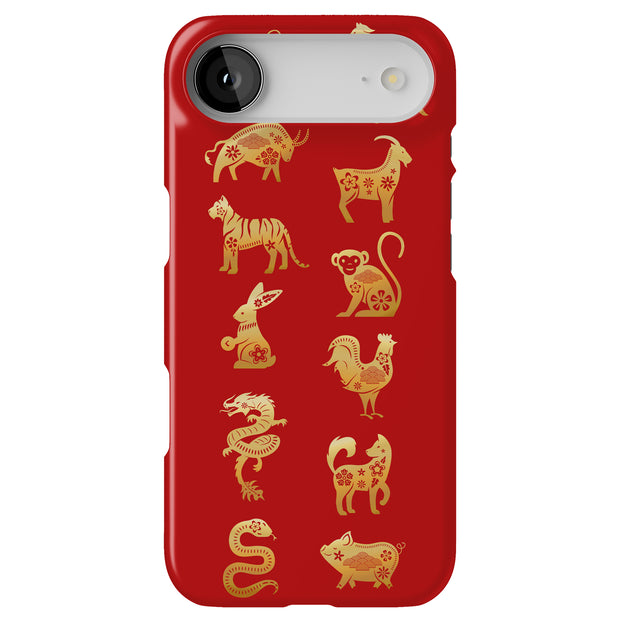 Chinese zodiac1 Tough Cases For Apple iPhone (17, 16, 15, 14, 13, 12, 11, X, SE, 8, 7/ Air, Plus, Pro, Max, Mini, XR, XS), Print in USA