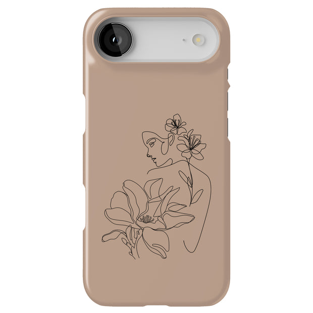 Floral Woman Tough Cases For Apple iPhone (17, 16, 15, 14, 13, 12, 11, X, SE, 8, 7/ Air, Plus, Pro, Max, Mini, XR, XS), Print in USA
