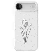 Line Art Tulip Tough Cases For Apple iPhone (17, 16, 15, 14, 13, 12, 11, X, SE, 8, 7/ Air, Plus, Pro, Max, Mini, XR, XS), Print in USA