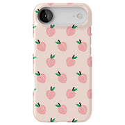 Cute Pink Peach Tough Cases For Apple iPhone (17, 16, 15, 14, 13, 12, 11, X, SE, 8, 7/ Air, Plus, Pro, Max, Mini, XR, XS), Print in USA