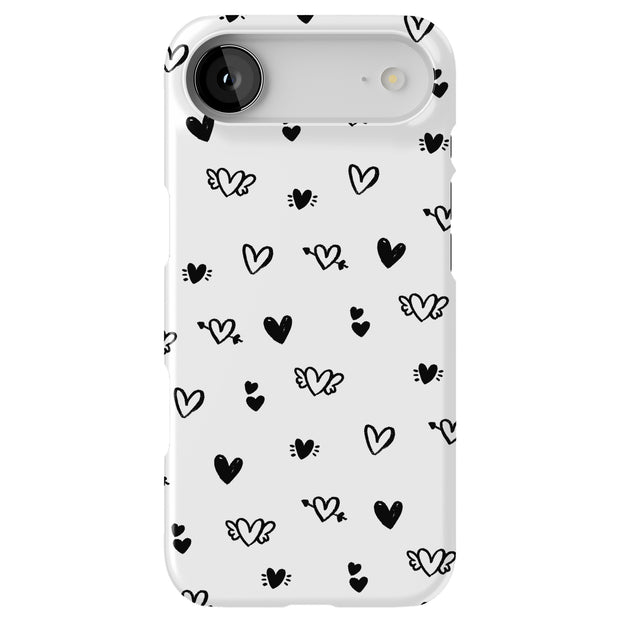 Flying Hearts Tough Cases For Apple iPhone (17, 16, 15, 14, 13, 12, 11, X, SE, 8, 7/ Air, Plus, Pro, Max, Mini, XR, XS), Print in USA