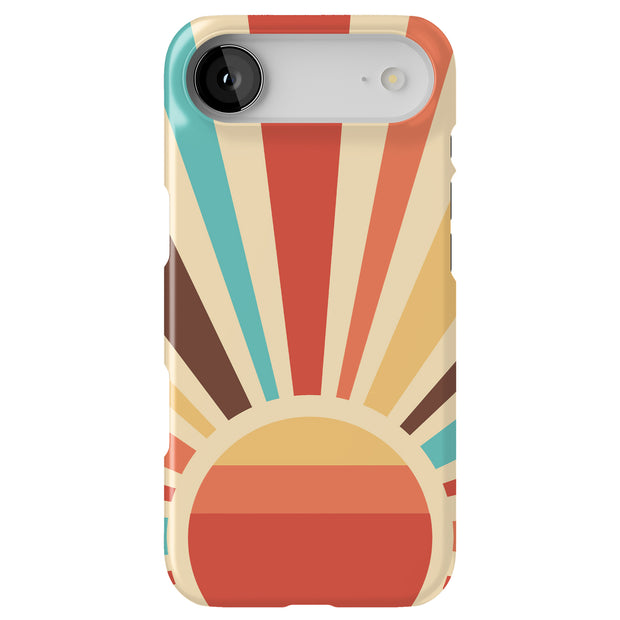 Retro Sunburst Tough Cases For Apple iPhone (17, 16, 15, 14, 13, 12, 11, X, SE, 8, 7/ Air, Plus, Pro, Max, Mini, XR, XS), Print in USA