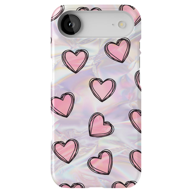 Girly Hearts Tough Cases For Apple iPhone (17, 16, 15, 14, 13, 12, 11, X, SE, 8, 7/ Air, Plus, Pro, Max, Mini, XR, XS), Print in USA