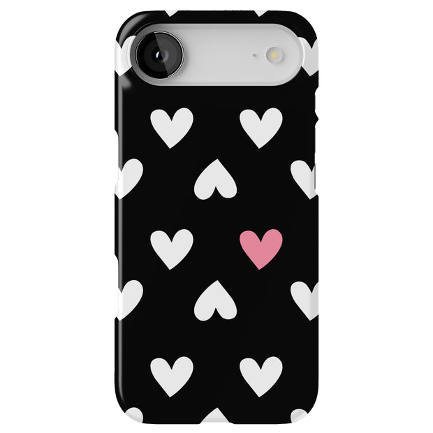 Pink Hearts Tough Cases For Apple iPhone (17, 16, 15, 14, 13, 12, 11, X, SE, 8, 7/ Air, Plus, Pro, Max, Mini, XR, XS), Print in USA