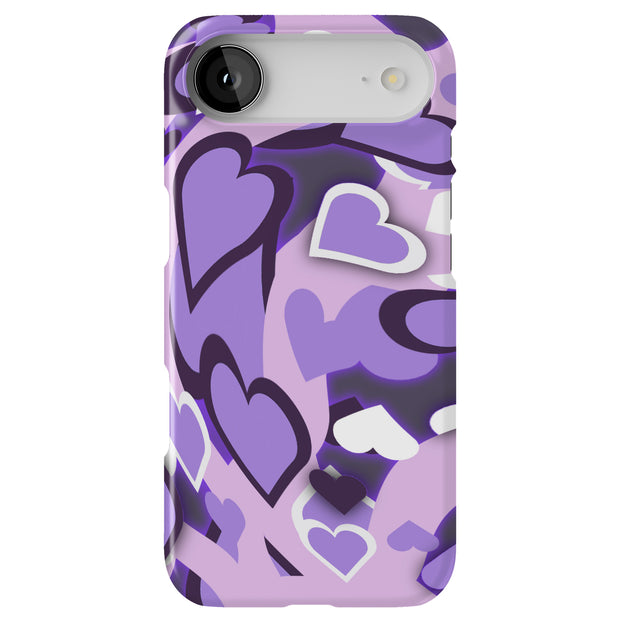 Purple Love Tough Cases For Apple iPhone (17, 16, 15, 14, 13, 12, 11, X, SE, 8, 7/ Air, Plus, Pro, Max, Mini, XR, XS), Print in USA