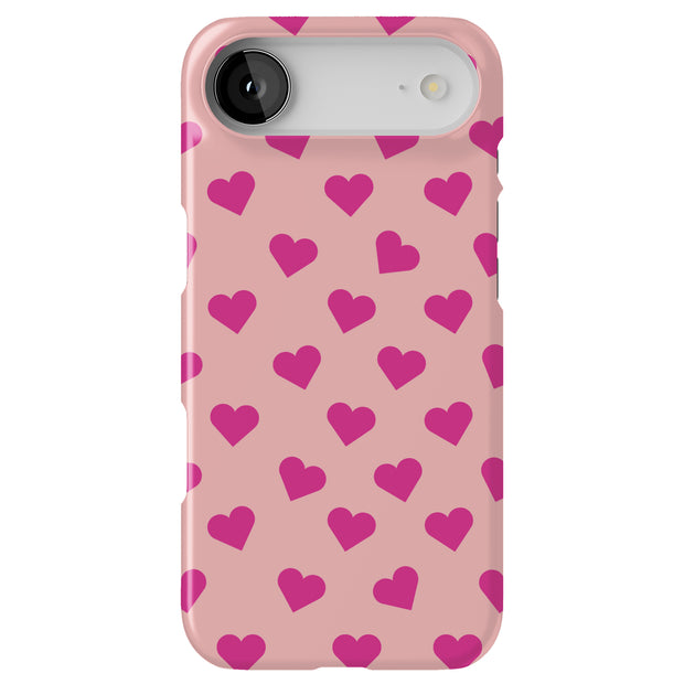 Cute Pink Love Tough Cases For Apple iPhone (17, 16, 15, 14, 13, 12, 11, X, SE, 8, 7/ Air, Plus, Pro, Max, Mini, XR, XS), Print in USA