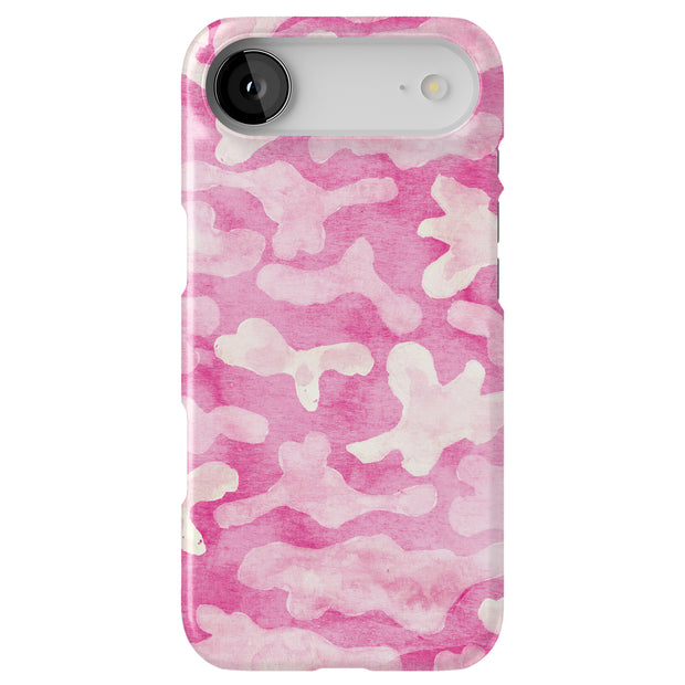 Girly Camo Pink Tough Cases For Apple iPhone (17, 16, 15, 14, 13, 12, 11, X, SE, 8, 7/ Air, Plus, Pro, Max, Mini, XR, XS), Print in USA