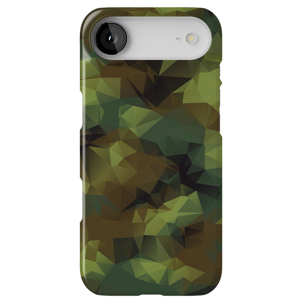 Camo Triangular Tough Cases For Apple iPhone (17, 16, 15, 14, 13, 12, 11, X, SE, 8, 7/ Air, Plus, Pro, Max, Mini, XR, XS), Print in USA
