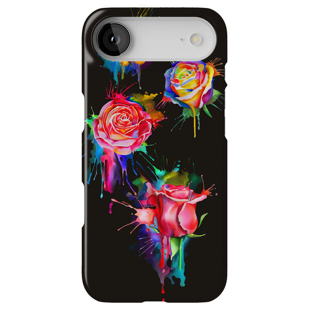Watercolor Rose Tough Cases For Apple iPhone (17, 16, 15, 14, 13, 12, 11, X, SE, 8, 7/ Air, Plus, Pro, Max, Mini, XR, XS), Print in USA