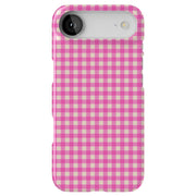 Pink Gingham Tough Cases For Apple iPhone (17, 16, 15, 14, 13, 12, 11, X, SE, 8, 7/ Air, Plus, Pro, Max, Mini, XR, XS), Print in USA