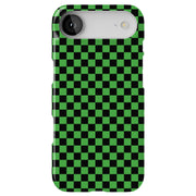 Green Gingham Tough Cases For Apple iPhone (17, 16, 15, 14, 13, 12, 11, X, SE, 8, 7/ Air, Plus, Pro, Max, Mini, XR, XS), Print in USA