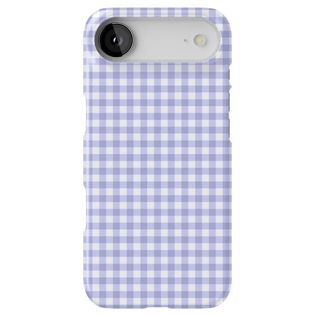 Blue Gingham Tough Cases For Apple iPhone (17, 16, 15, 14, 13, 12, 11, X, SE, 8, 7/ Air, Plus, Pro, Max, Mini, XR, XS), Print in USA