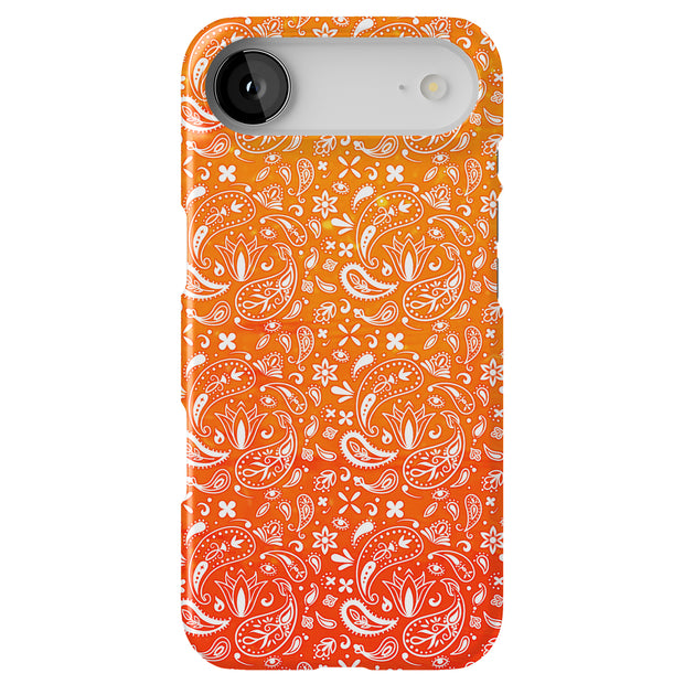 Orange Bandana Tough Cases For Apple iPhone (17, 16, 15, 14, 13, 12, 11, X, SE, 8, 7/ Air, Plus, Pro, Max, Mini, XR, XS), Print in USA
