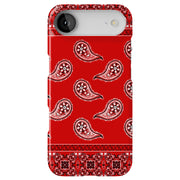 Red Bandana Tough Cases For Apple iPhone (17, 16, 15, 14, 13, 12, 11, X, SE, 8, 7/ Air, Plus, Pro, Max, Mini, XR, XS), Print in USA