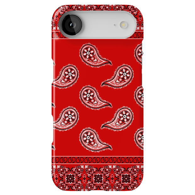 Red Bandana Tough Cases For Apple iPhone (17, 16, 15, 14, 13, 12, 11, X, SE, 8, 7/ Air, Plus, Pro, Max, Mini, XR, XS), Print in USA