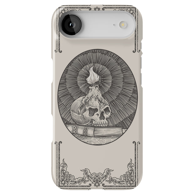 Skull Art Black Tough Cases For Apple iPhone (17, 16, 15, 14, 13, 12, 11, X, SE, 8, 7/ Air, Plus, Pro, Max, Mini, XR, XS), Print in USA