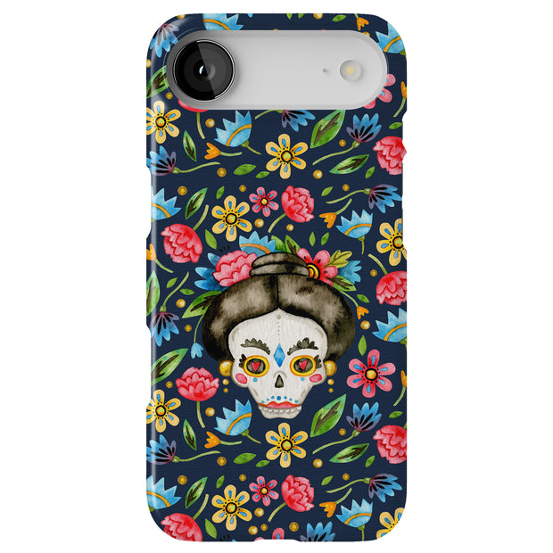 Skull Floral Tough Cases For Apple iPhone (17, 16, 15, 14, 13, 12, 11, X, SE, 8, 7/ Air, Plus, Pro, Max, Mini, XR, XS), Print in USA