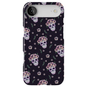 Skull Floral 1 Tough Cases For Apple iPhone (17, 16, 15, 14, 13, 12, 11, X, SE, 8, 7/ Air, Plus, Pro, Max, Mini, XR, XS), Print in USA
