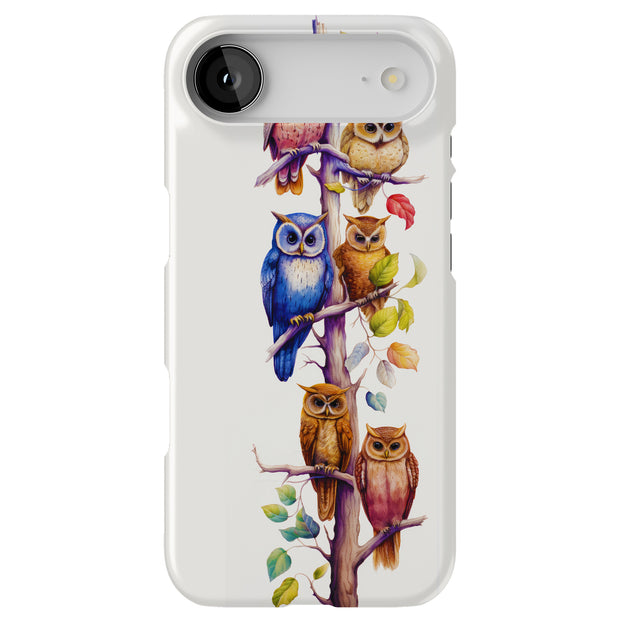 Owls Tree 1 Tough Cases For Apple iPhone (17, 16, 15, 14, 13, 12, 11, X, SE, 8, 7/ Air, Plus, Pro, Max, Mini, XR, XS), Print in USA