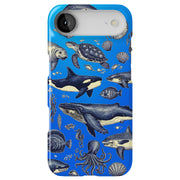 Sea Animals Tough Cases For Apple iPhone (17, 16, 15, 14, 13, 12, 11, X, SE, 8, 7/ Air, Plus, Pro, Max, Mini, XR, XS), Print in USA