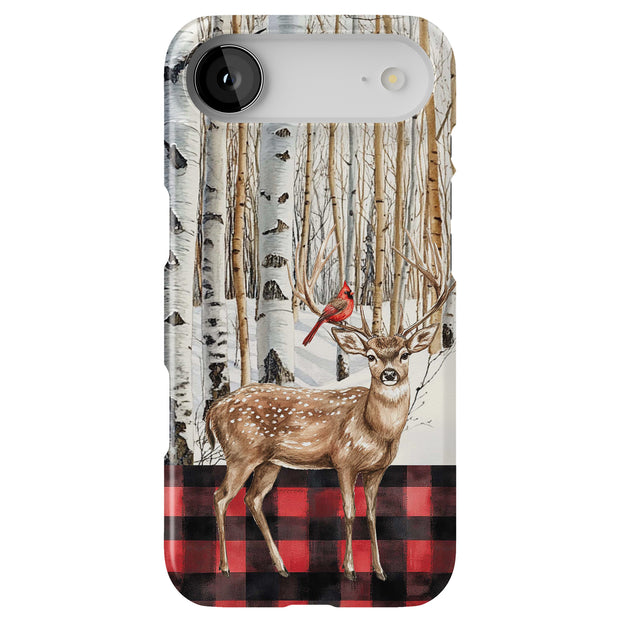 Winter Snow Deer 1 Tough Cases For Apple iPhone (17, 16, 15, 14, 13, 12, 11, X, SE, 8, 7/ Air, Plus, Pro, Max, Mini, XR, XS), Print in USA