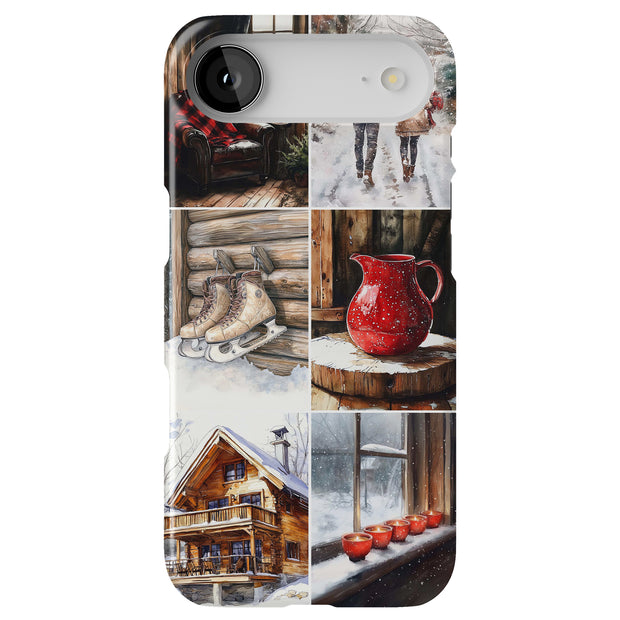 Winter Cabin 1 Tough Cases For Apple iPhone (17, 16, 15, 14, 13, 12, 11, X, SE, 8, 7/ Air, Plus, Pro, Max, Mini, XR, XS), Print in USA