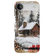 Snow Cabin 1 Tough Cases For Apple iPhone (17, 16, 15, 14, 13, 12, 11, X, SE, 8, 7/ Air, Plus, Pro, Max, Mini, XR, XS), Print in USA