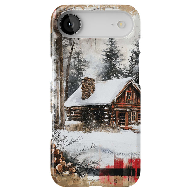 Snow Cabin 1 Tough Cases For Apple iPhone (17, 16, 15, 14, 13, 12, 11, X, SE, 8, 7/ Air, Plus, Pro, Max, Mini, XR, XS), Print in USA