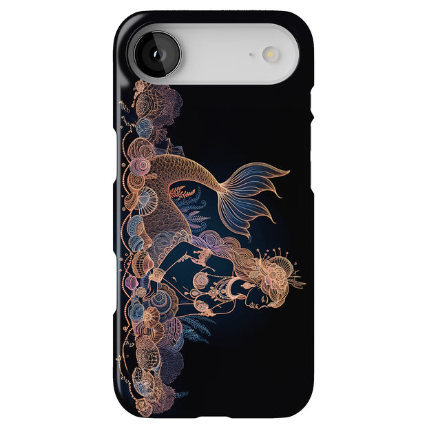 Mermaid shells Tough Cases For Apple iPhone (17, 16, 15, 14, 13, 12, 11, X, SE, 8, 7/ Air, Plus, Pro, Max, Mini, XR, XS), Print in USA