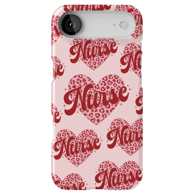 Nurse Leopard Tough Cases For Apple iPhone (17, 16, 15, 14, 13, 12, 11, X, SE, 8, 7/ Air, Plus, Pro, Max, Mini, XR, XS), Print in USA