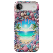 Seashells Beach Tough Cases For Apple iPhone (17, 16, 15, 14, 13, 12, 11, X, SE, 8, 7/ Air, Plus, Pro, Max, Mini, XR, XS), Print in USA
