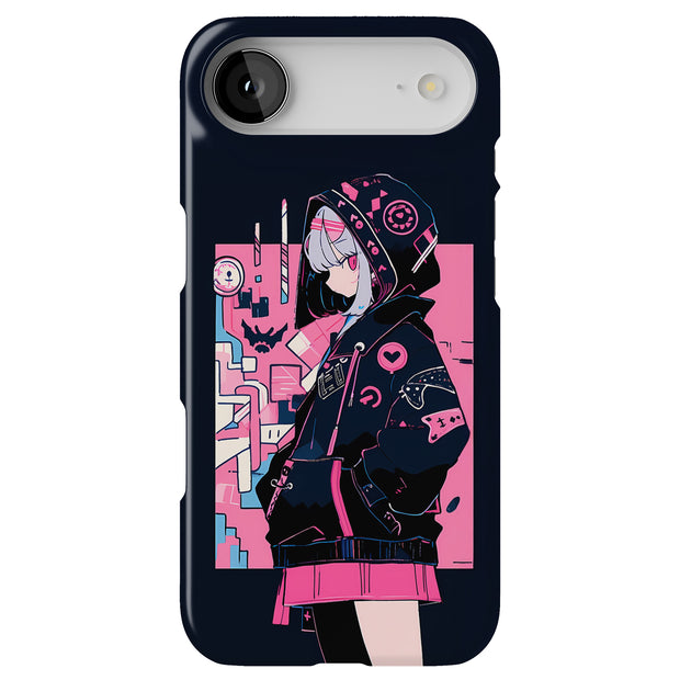 Pink Anime Girl Tough Cases For Apple iPhone (17, 16, 15, 14, 13, 12, 11, X, SE, 8, 7/ Air, Plus, Pro, Max, Mini, XR, XS), Print in USA