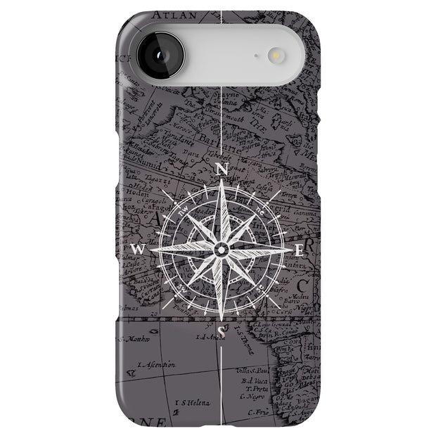 Map Compass Tough Cases For Apple iPhone (17, 16, 15, 14, 13, 12, 11, X, SE, 8, 7/ Air, Plus, Pro, Max, Mini, XR, XS), Print in USA