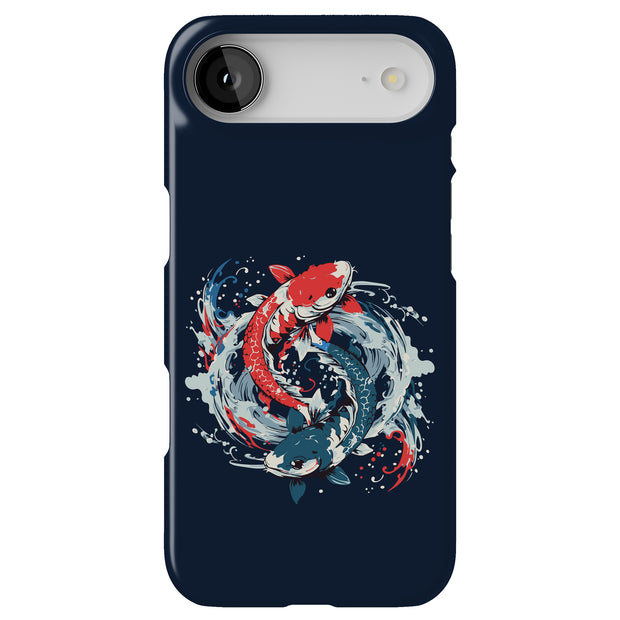 Yin Yang Koi Tough Cases For Apple iPhone (17, 16, 15, 14, 13, 12, 11, X, SE, 8, 7/ Air, Plus, Pro, Max, Mini, XR, XS), Print in USA