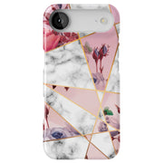 Marble Flower Tough Cases For Apple iPhone (17, 16, 15, 14, 13, 12, 11, X, SE, 8, 7/ Air, Plus, Pro, Max, Mini, XR, XS), Print in USA