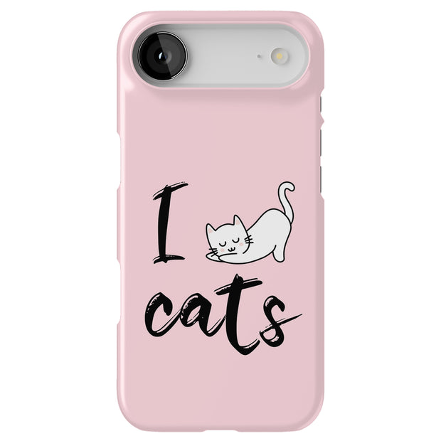 I Love Cats Tough Cases For Apple iPhone (17, 16, 15, 14, 13, 12, 11, X, SE, 8, 7/ Air, Plus, Pro, Max, Mini, XR, XS), Print in USA