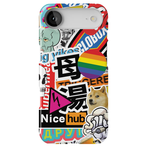 Trendy Stickers Tough Cases For Apple iPhone (17, 16, 15, 14, 13, 12, 11, X, SE, 8, 7/ Air, Plus, Pro, Max, Mini, XR, XS), Print in USA