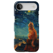 Cat Night 2 Tough Cases For Apple iPhone (17, 16, 15, 14, 13, 12, 11, X, SE, 8, 7/ Air, Plus, Pro, Max, Mini, XR, XS), Print in USA