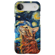 Cat Night 3 Tough Cases For Apple iPhone (17, 16, 15, 14, 13, 12, 11, X, SE, 8, 7/ Air, Plus, Pro, Max, Mini, XR, XS), Print in USA