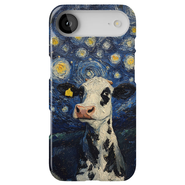 Cow Night 2 Tough Cases For Apple iPhone (17, 16, 15, 14, 13, 12, 11, X, SE, 8, 7/ Air, Plus, Pro, Max, Mini, XR, XS), Print in USA