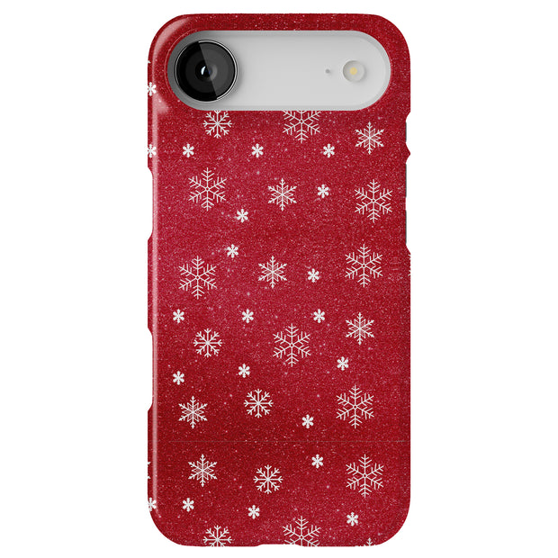 Snowflake Red 1 Tough Cases For Apple iPhone (17, 16, 15, 14, 13, 12, 11, X, SE, 8, 7/ Air, Plus, Pro, Max, Mini, XR, XS), Print in USA